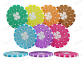 Roulette chips  "CLOVER"