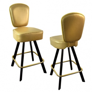 Metal swivel chairs for card tables, high