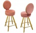 Metal swivel chairs for card tables, high